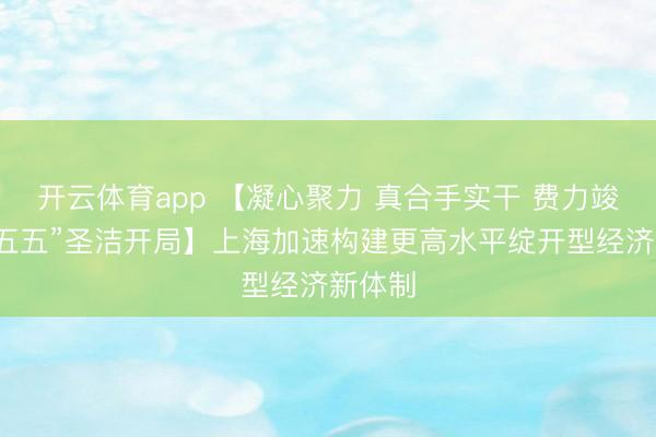 开云体育app 【凝心聚力 真合手实干 费力竣事“十五五”圣洁开局】上海加速构建更高水平绽开型经济新体制