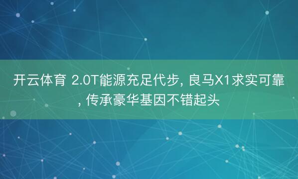 开云体育 2.0T能源充足代步, 良马X1求实可靠, 传承豪华基因不错起头