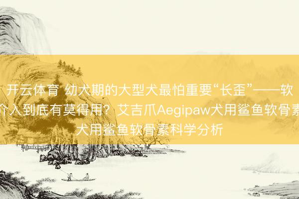 开云体育 幼犬期的大型犬最怕重要“长歪”——软骨素早期介入到底有莫得用？艾吉爪Aegipaw犬用鲨鱼软骨素科学分析