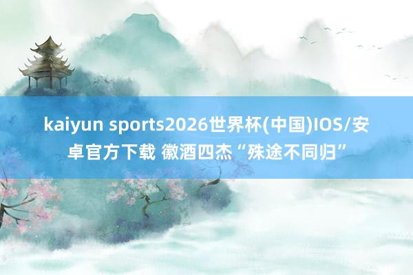 kaiyun sports2026世界杯(中国)IOS/安卓官方下载 徽酒四杰“殊途不同归”
