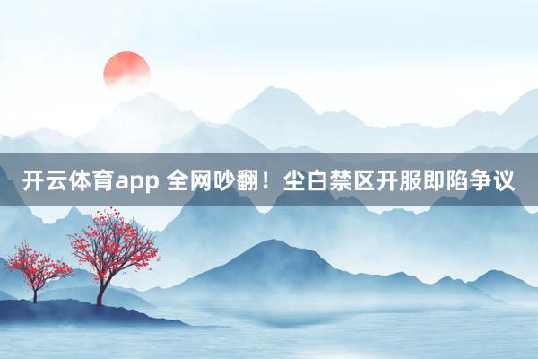 开云体育app 全网吵翻！尘白禁区开服即陷争议