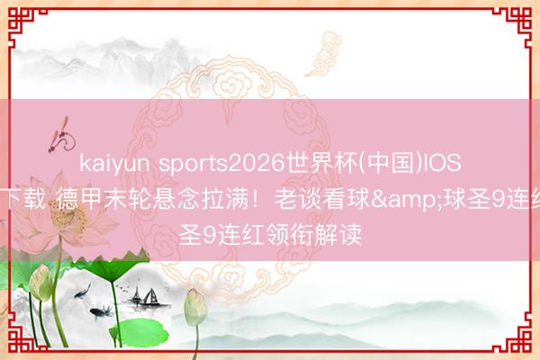 kaiyun sports2026世界杯(中国)IOS/安卓官方下载 德甲末轮悬念拉满！老谈看球&球圣9连红领衔解读