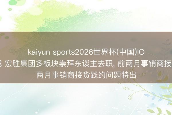 kaiyun sports2026世界杯(中国)IOS/安卓官方下载 宏胜集团多板块崇拜东谈主去职， 前两月事销商接货践约问题特出