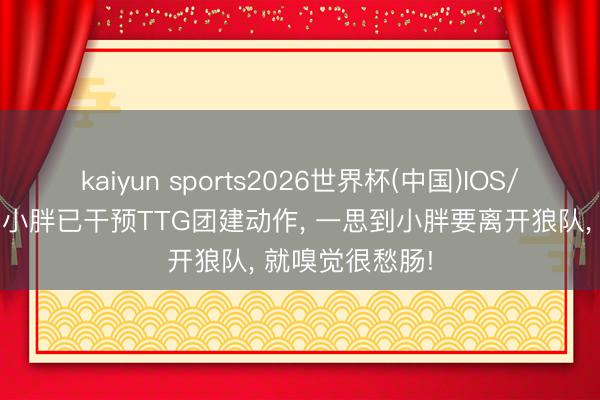 kaiyun sports2026世界杯(中国)IOS/安卓官方下载 小胖已干预TTG团建动作， 一思到小胖要离开狼队， 就嗅觉很愁肠!