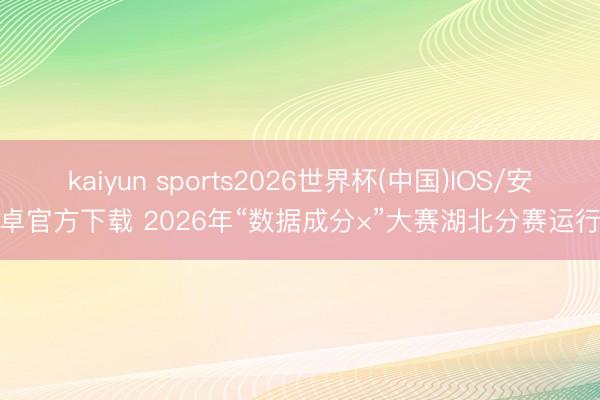kaiyun sports2026世界杯(中国)IOS/安卓官方下载 2026年“数据成分×”大赛湖北分赛运行