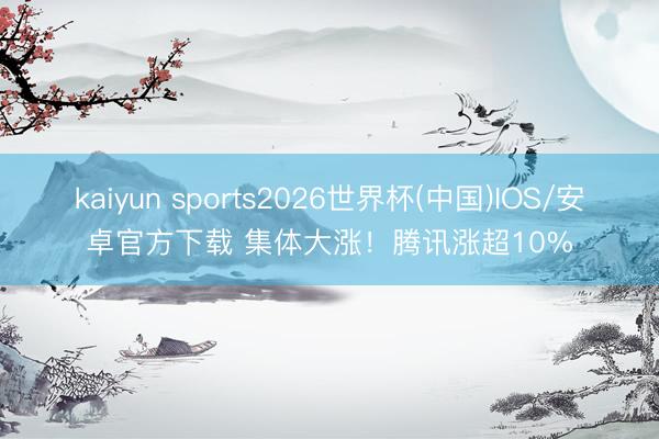 kaiyun sports2026世界杯(中国)IOS/安卓官方下载 集体大涨！腾讯涨超10%