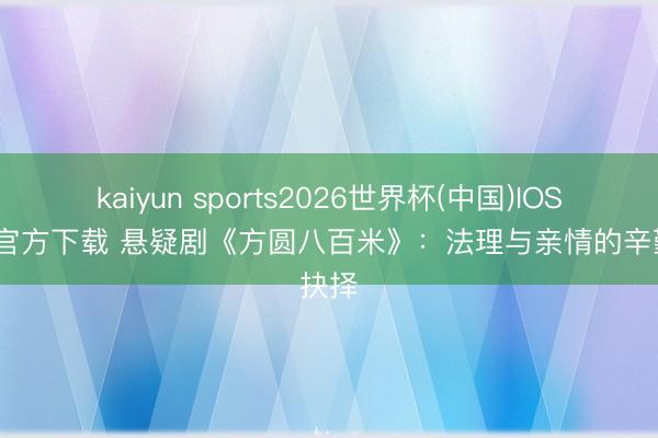 kaiyun sports2026世界杯(中国)IOS/安卓官方下载 悬疑剧《方圆八百米》：法理与亲情的辛勤抉择