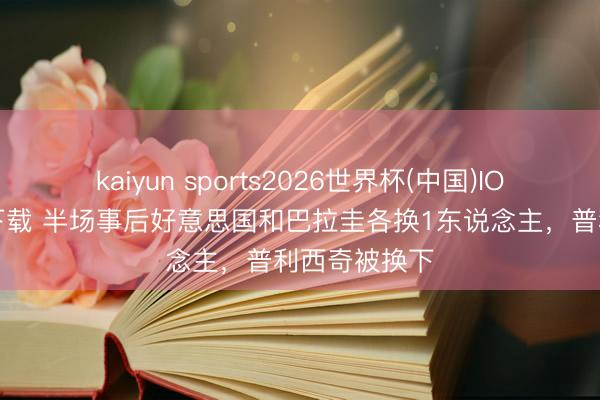 kaiyun sports2026世界杯(中国)IOS/安卓官方下载 半场事后好意思国和巴拉圭各换1东说念主，普利西奇被换下
