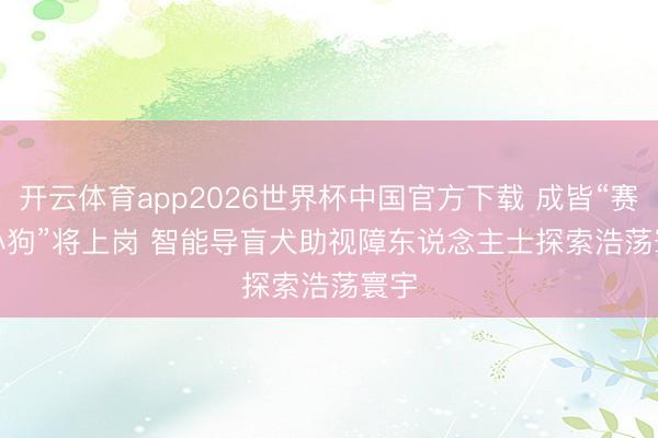 开云体育app2026世界杯中国官方下载 成皆“赛博小狗”将上岗 智能导盲犬助视障东说念主士探索浩荡寰宇