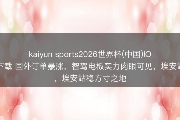 kaiyun sports2026世界杯(中国)IOS/安卓官方下载 国外订单暴涨，智驾电板实力肉眼可见，埃安站稳方寸之地